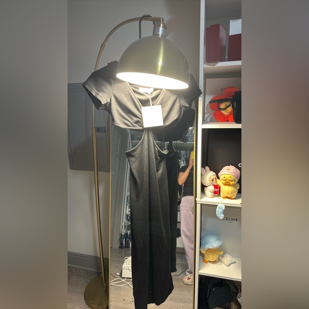 Black midi dress